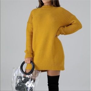 Mustard Sweater Dress